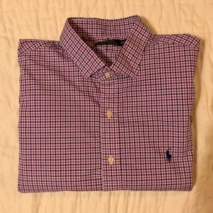 Polo by Ralph Lauren Shirts - Polo Ralph Lauren Men's Shirt - Blue/Pink - XXL Polo by Ralph Lauren Shirts - Polo Ralph Lauren Men's Shirt - Blue/Pink - XXL